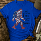 Land of The Free Bigfoot Patriotic T-Shirt