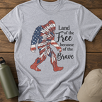 Land of The Free Bigfoot Patriotic T-Shirt