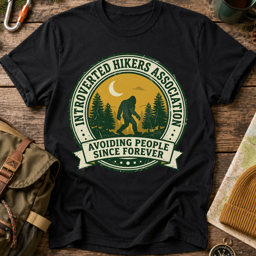 Introverted Hikers Association Bigfoot T-Shirt