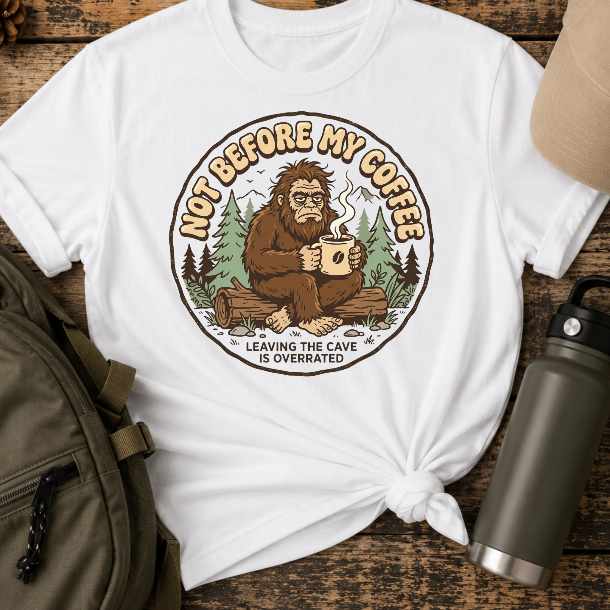 Not Before My Coffee Bigfoot T-Shirt