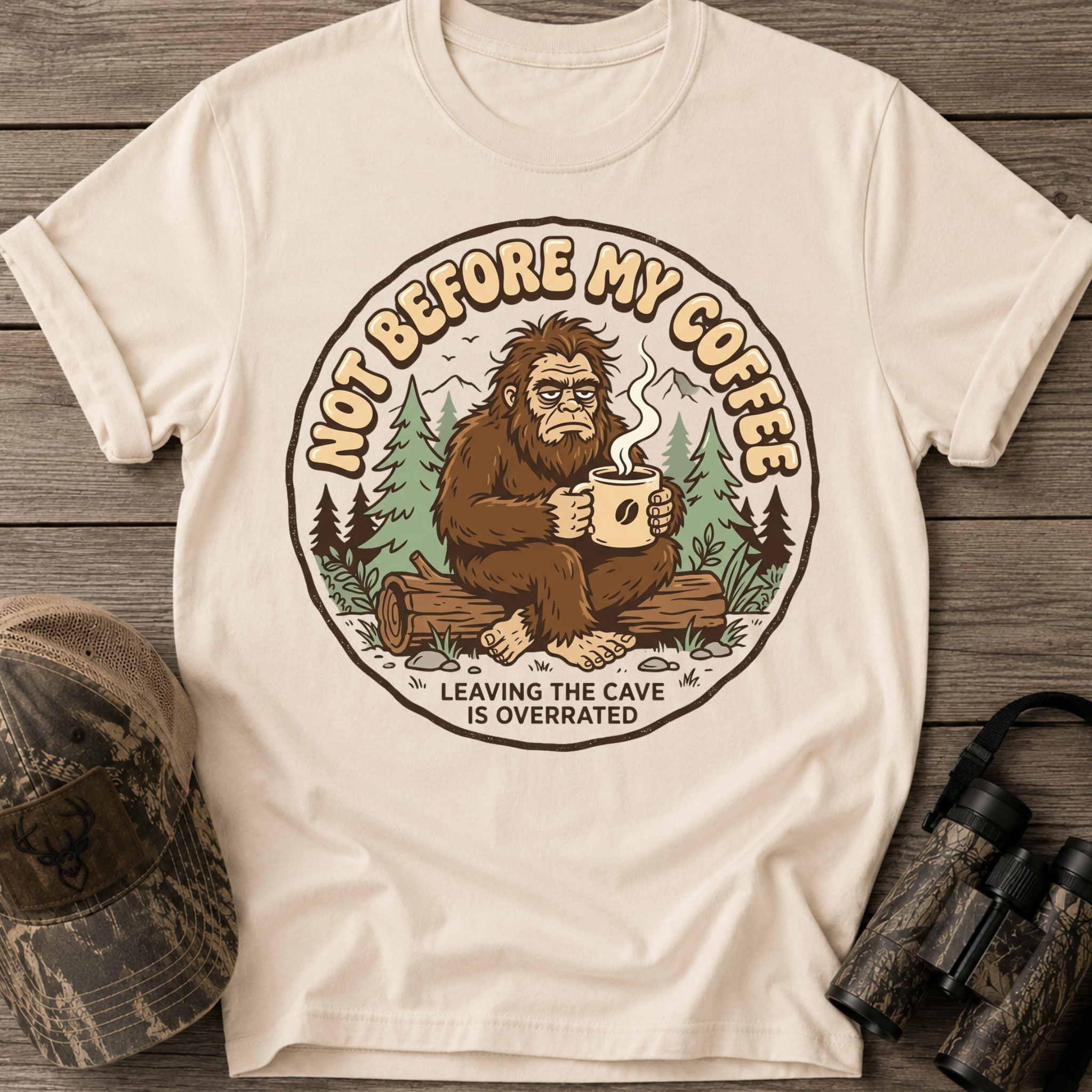 Not Before My Coffee Bigfoot T-Shirt