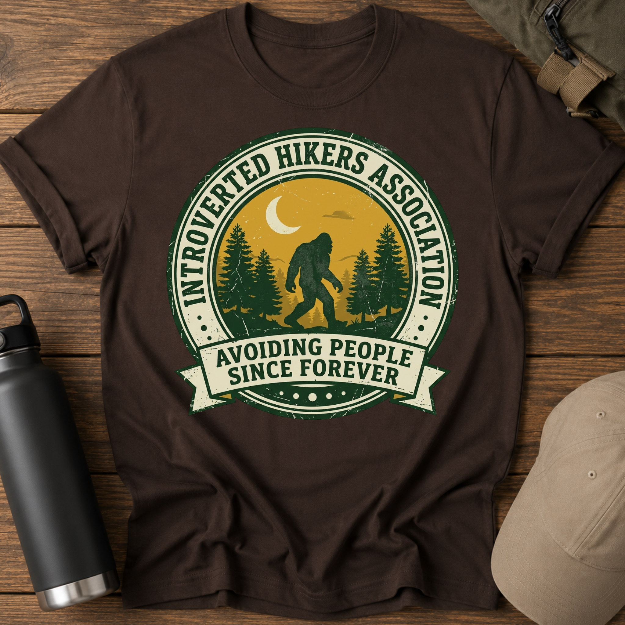 Introverted Hikers Association Bigfoot T-Shirt