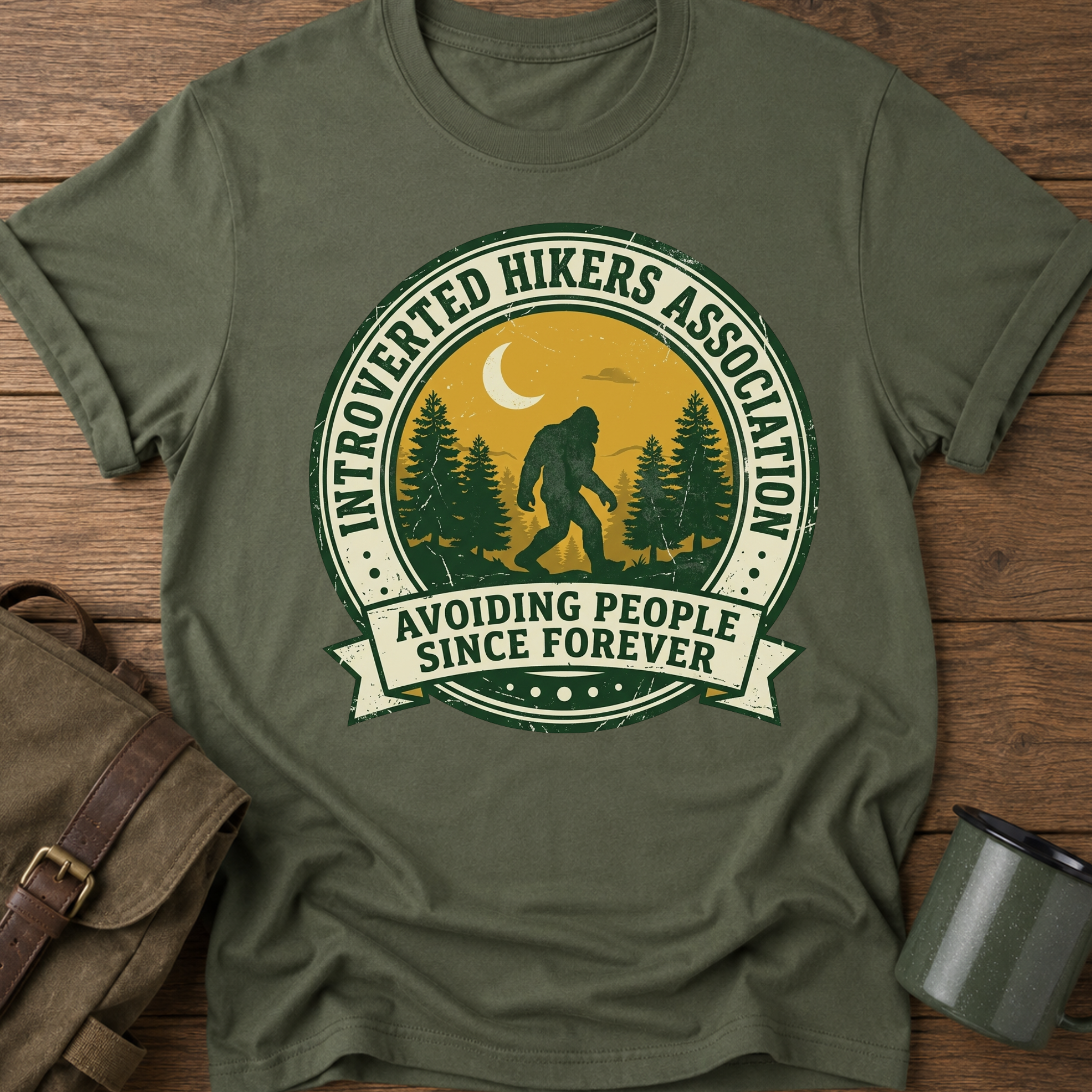 Introverted Hikers Association Bigfoot T-Shirt